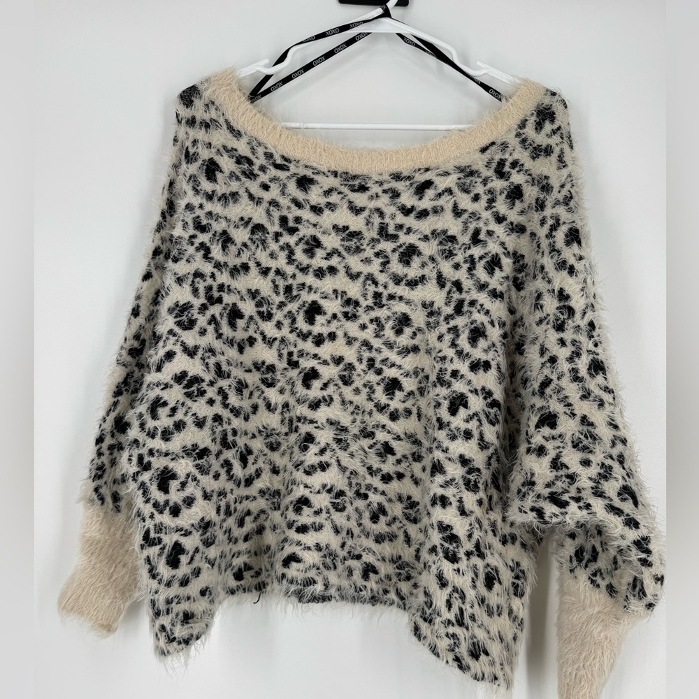 EUC Leopard Print Fuzzy Sweater